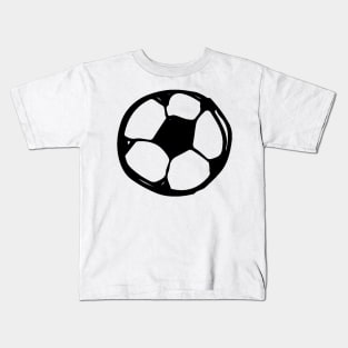 Soccer Ball Doodle Black Kids T-Shirt